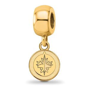 Silver Gold-plated NHL Winnipeg Jets Extra Small Dangle Bead Charm